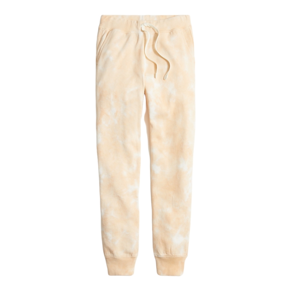 J. Crew Factory Jogger Sweatpants Marble Tie-Dyed Cream and Ivory Size MP.
